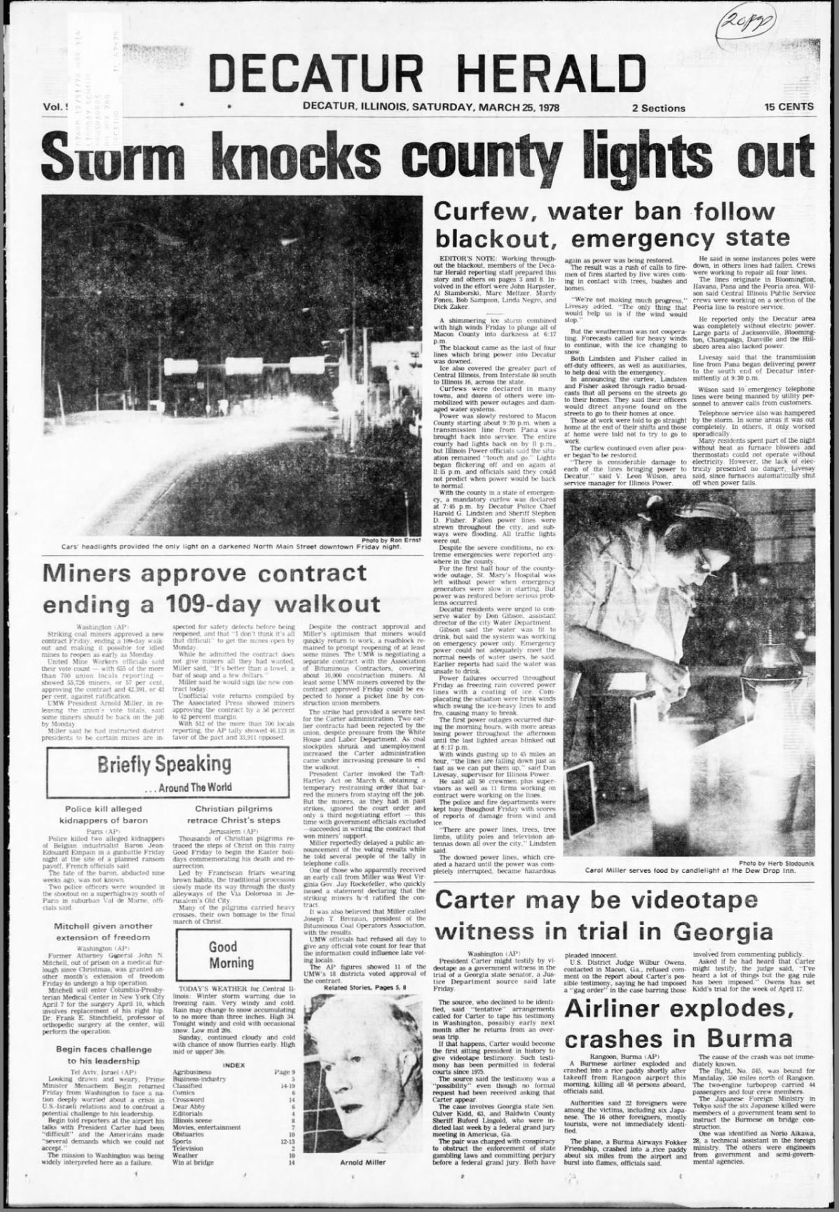 Storm knocks county lights out